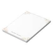 Elegant  bloeiend gepersonaliseerd kantoorbenodigd notitieblok (Linkerzijde)