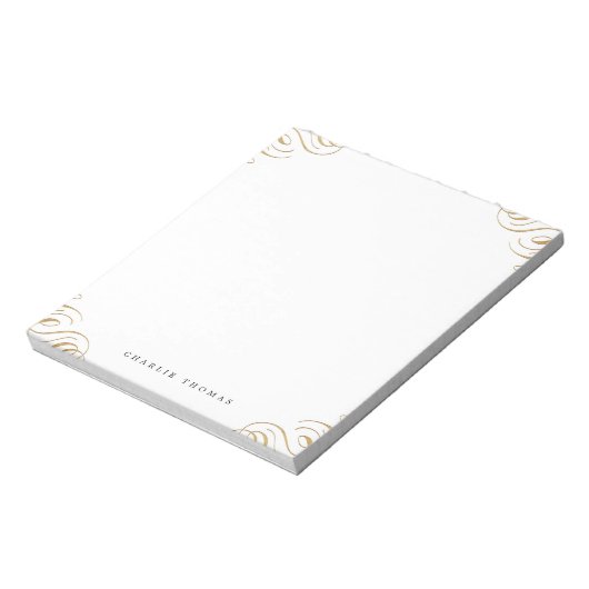 Elegant  bloeiend gepersonaliseerd kantoorbenodigd notitieblok (Linkerzijde)