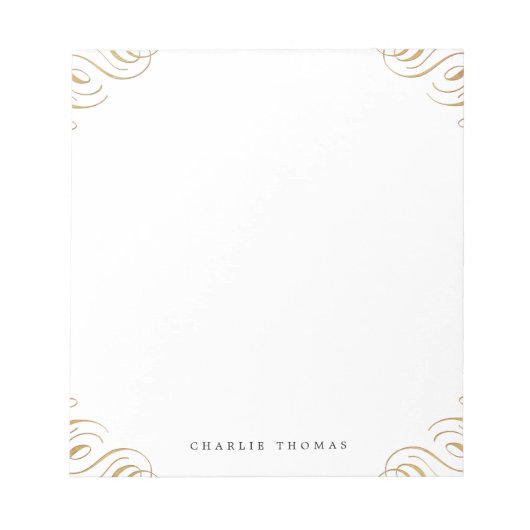 Elegant  bloeiend gepersonaliseerd kantoorbenodigd notitieblok (Voorkant)