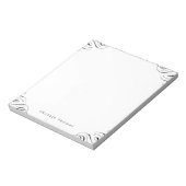 Elegant bloeiend gepersonaliseerd kantoorbenodigd notitieblok (Linkerzijde)