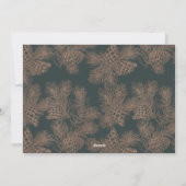 Elegant bloeiend script DKgreen vakantie fotokaart Feestdagenkaart (Achterkant)