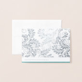 Elegant Bloeiende Folie Dankjewel Kaart (Met envelop)