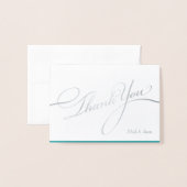 Elegant Bloeiende Folie Dankjewel Kaart (Voorkant met envelop)