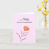 Elegant bloeiende pioen bloem liefde Jubileum Kaart (Gele Bloem)