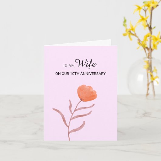 Elegant bloeiende pioen bloem liefde Jubileum Kaart (Gele Bloem)