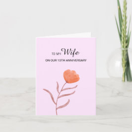 Elegant bloeiende pioen bloem liefde Jubileum Kaart