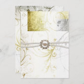 Elegant Bloeit repetitie diner uitnodiging (Voorkant / Achterkant)