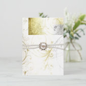 Elegant Bloeit repetitie diner uitnodiging (Staand voorkant)