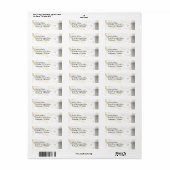 Elegant bloeit retour adreslabel etiket (Full Sheet)