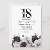 Elegant Bloem 18e Verjaardagsfeestje Kaart (Voorkant)