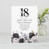 Elegant Bloem 18e Verjaardagsfeestje Kaart (Staand voorkant)