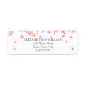 Elegant Bloem Adreslabel Etiket (Voorkant)