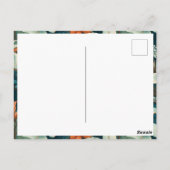 Elegant Bloem Blad Patroon Foto Bedankt Briefkaart (Achterkant)