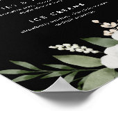 Elegant Bloem Botanisch Dessertbar Menu Bord Poster (Hoek)