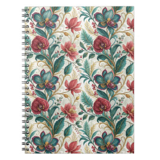 Elegant Bloem Botanische Tuin Bloemen Patroon Notitieboek
