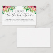 Elegant Bloem Bruiloft Borrel Recept Verzoek Informatiekaartje (Voorkant / Achterkant)
