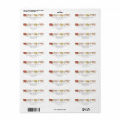 Elegant Bloem Bruiloft Retouradres Etiket (Full Sheet)