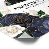 Elegant Bloem Foto Funeral Welcome Bord Poster (Hoek)