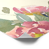 Elegant bloem goud bruidsdouche brunch bord poster (Hoek)