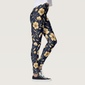 Elegant bloem goud patroon leggings (Rechts)