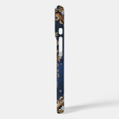 Elegant Bloem Gouden A Letter Monogram Case-Mate iPhone Case (Achterkant / Links)