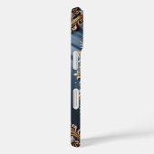 Elegant Bloem Gouden A Letter Monogram Case-Mate iPhone Case (Achterkant / Rechts)