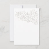 Elegant bloem hoek bruiloft RSVP ontwerp Kaartje (Achterkant)