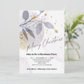 Elegant Bloem Kerst Winterfeest Kaart (Staand voorkant)
