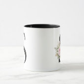 Elegant Bloem Letter S Monogram Logo Mok (Midden)