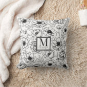 Elegant Bloem Monogram Kussen (Deken)