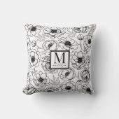Elegant Bloem Monogram Kussen (Voorkant)
