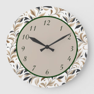 Elegant Bloem Motief Ontwerp Grote Klok