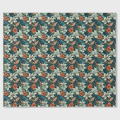 Elegant Bloem Patroon Bloemstuk Cadeaupapier (Vlak)