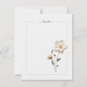 Elegant Bloem Persoonlijke Chic Stationery Note Ka Notitiekaartje (Voorkant)