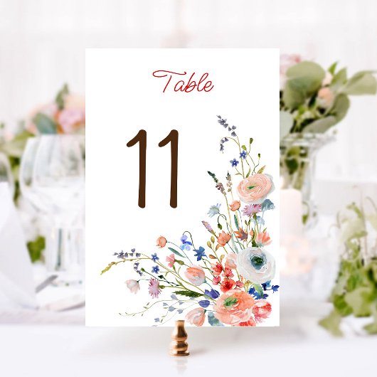 Elegant Bloem Tafelnummer