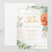 Elegant Bloem Uitnodiging Script (Voorkant / Achterkant)