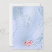 Elegant bloemblauw glitter marmer zoete zestien kaart (Achterkant)