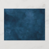 Elegant Bloemblauw Waterverf Trouwdetails Informatiekaartje (Achterkant)