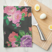 elegant bloembloemflorpatroon Kitchen Towel Theedoek (Quarter Fold)