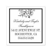 Elegant Bloemboeket Bruiloft Zelfinktende Stempel (Design)