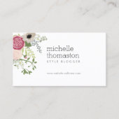 Elegant bloemboeket II stylist, blogger Visitekaartje (Voorkant)