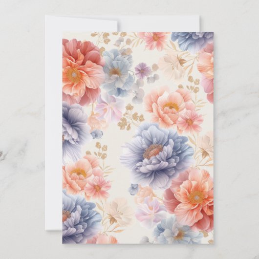 Elegant Bloemen 100e Verjaardagsfeest Kaart (Achterkant)