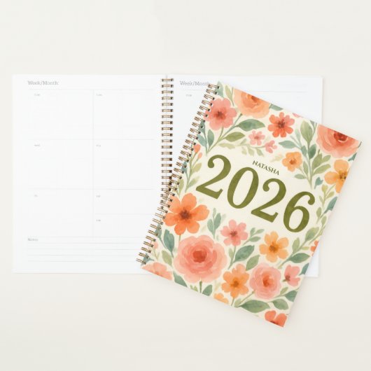 Elegant Bloemen 2026 Custom Planner (Display)