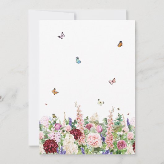 Elegant Bloemen 30e Verjaardagsfeest Kaart (Achterkant)