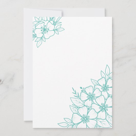 Elegant Bloemen 40e Verjaardagsfeest Kaart (Achterkant)