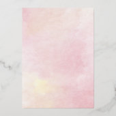 Elegant Bloemen 75e Waterverf Verjaardagsfeestje G Folie Uitnodiging (Achterkant)