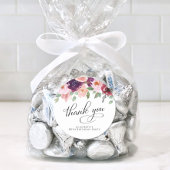 Elegant Bloemen 80ste Verjaardagsfeestje Dank u Ronde Sticker