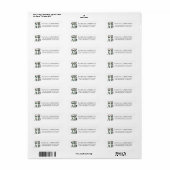 ELEGANT BLOEMEN AFSTUDEERDER RETOURADRES LABELS (Full Sheet)
