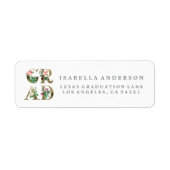 ELEGANT BLOEMEN AFSTUDEERDER RETOURADRES LABELS (Voorkant)