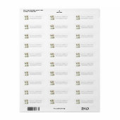 ELEGANT BLOEMEN AFSTUDEERDER RETOURADRES LABELS (Full Sheet)